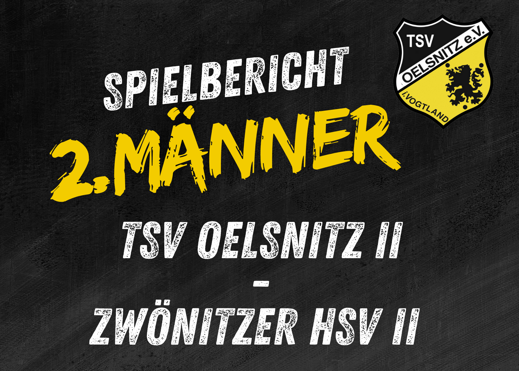 Regionsklasse Männer: TSV Oelsnitz II – Zwönitzer HSV II 12:36 (5:15)